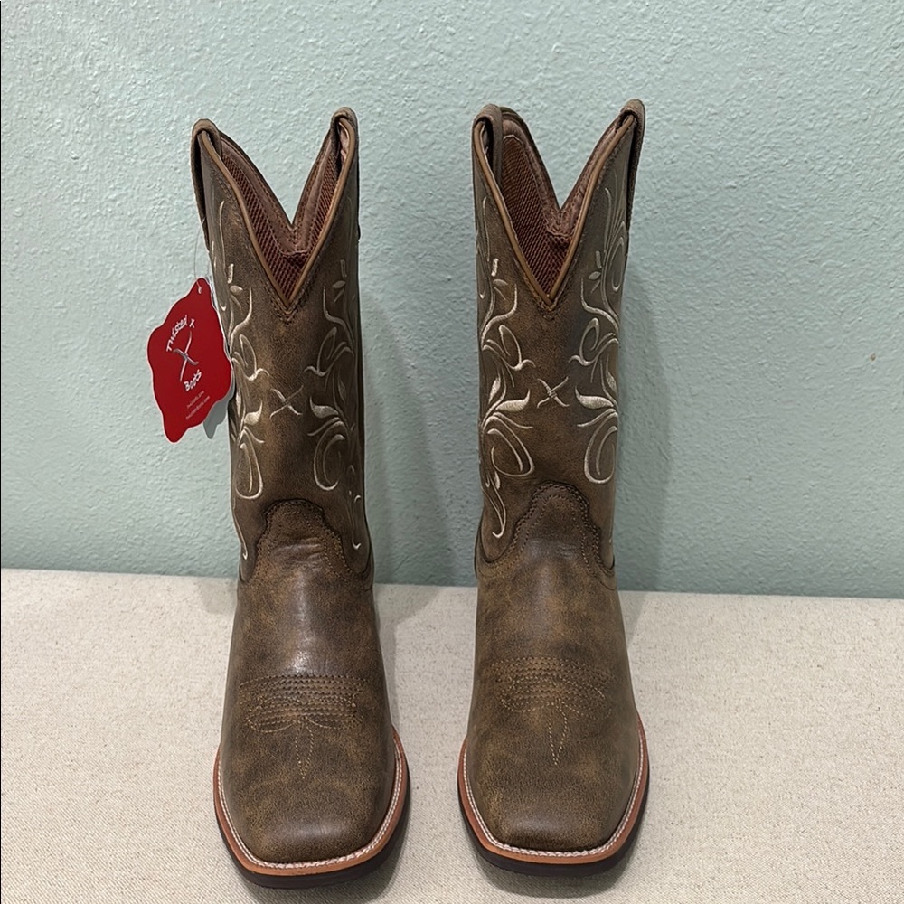 Twisted X Women's Top Hand Western Boots - Brown Leather - Size 10B - Picture 4 of 8